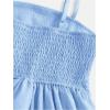 imageGirls Floral Cami Dress Ruched Sleeveless Pink Layered Ruffle Kawaii Short Floral Summer DressesLight Blue