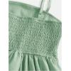 imageGirls Floral Cami Dress Ruched Sleeveless Pink Layered Ruffle Kawaii Short Floral Summer DressesMint Green