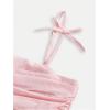 imageGirls Floral Cami Dress Ruched Sleeveless Pink Layered Ruffle Kawaii Short Floral Summer DressesPink
