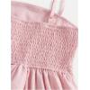 imageGirls Floral Cami Dress Ruched Sleeveless Pink Layered Ruffle Kawaii Short Floral Summer DressesPink
