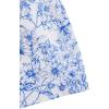imageGirls Floral Print Summer Dress Bowknot Ruched Bust A Line Cami Dress High Waist Ruffle Hem Cute Sun DressesBlue and White