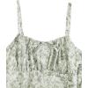 imageGirls Floral Print Summer Dress Bowknot Ruched Bust A Line Cami Dress High Waist Ruffle Hem Cute Sun DressesLight Green