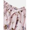 imageGirls Floral Print Summer Dress Bowknot Ruched Bust A Line Cami Dress High Waist Ruffle Hem Cute Sun DressesLight Pink