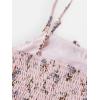 imageGirls Floral Print Summer Dress Bowknot Ruched Bust A Line Cami Dress High Waist Ruffle Hem Cute Sun DressesLight Pink