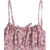 imageGirls Floral Print Summer Dress Bowknot Ruched Bust A Line Cami Dress High Waist Ruffle Hem Cute Sun DressesPink