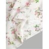 imageGirls Floral Print Summer Dress Bowknot Ruched Bust A Line Cami Dress High Waist Ruffle Hem Cute Sun DressesWhite and Pink