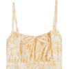 imageGirls Floral Print Summer Dress Bowknot Ruched Bust A Line Cami Dress High Waist Ruffle Hem Cute Sun DressesYellow