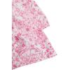 imageGirls Floral Summer Dress Ruffle Shirred High Waist Ruched Sweetheart A Line Spring DressFloral Pink
