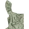 imageGirls Floral Summer Dress Ruffle Shirred High Waist Ruched Sweetheart A Line Spring DressLight Green