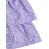 imageGirls Floral Summer Dress Ruffle Shirred High Waist Ruched Sweetheart A Line Spring DressLight Purple