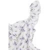 imageGirls Floral Summer Dress Ruffle Shirred High Waist Ruched Sweetheart A Line Spring DressMulticolor