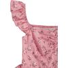 imageGirls Floral Summer Dress Ruffle Shirred High Waist Ruched Sweetheart A Line Spring DressPink