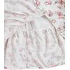 imageGirls Floral Summer Dress Ruffle Shirred High Waist Ruched Sweetheart A Line Spring DressPink and White