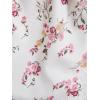 imageGirls Floral Summer Dress Ruffle Shirred High Waist Ruched Sweetheart A Line Spring DressPink and White