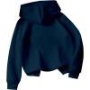 imageGirls Graphic Bow Knot Hoodie Long Sleeve Drop Shoulder Hooded SweatshirtsDark Blue
