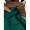 imageGirls Graphic Bow Knot Hoodie Long Sleeve Drop Shoulder Hooded SweatshirtsDark Green