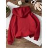 imageGirls Graphic Bow Knot Hoodie Long Sleeve Drop Shoulder Hooded SweatshirtsRed