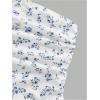 imageGirls Ruched Strapless Tube Top Sleeveless Cropped Bandeau Basic Summer Cute Tops for GirlsBlue and White