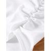 imageGirls Ruched Strapless Tube Top Sleeveless Cropped Bandeau Basic Summer Cute Tops for GirlsPure White