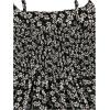 imageGirls Summer Dress Floral Ruffle Hem Spaghetti Strap Ruched Bust Cami Short Dress SundressBlack and White
