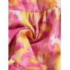 imageGirls Summer Dress Floral Ruffle Hem Spaghetti Strap Ruched Bust Cami Short Dress SundressOrange Pink
