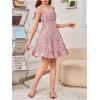 imageGirls Summer Dress Floral Ruffle Hem Spaghetti Strap Ruched Bust Cami Short Dress SundressPink