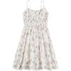 imageGirls Summer Dress Floral Ruffle Hem Spaghetti Strap Ruched Bust Cami Short Dress SundressPink White Floral