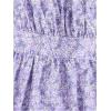 imageGirls Summer Dress Floral Ruffle Hem Spaghetti Strap Ruched Bust Cami Short Dress SundressPurple