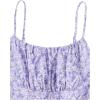 imageGirls Summer Dress Floral Ruffle Hem Spaghetti Strap Ruched Bust Cami Short Dress SundressPurple