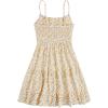 imageGirls Summer Dress Floral Ruffle Hem Spaghetti Strap Ruched Bust Cami Short Dress SundressYellow