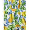 imageGirls Summer Dress Floral Ruffle Hem Spaghetti Strap Ruched Bust Cami Short Dress SundressYellow and Blue
