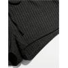 imageWomens Casual Elastic Waist Track Shorts Wide Leg Knot Front Waffle Knit Shorts Workout LoungeBlack