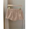 imageWomens Drawstring High Waisted Button Front Mini Shorts Loose Wide Leg Track Shorts Casual LoungeKhaki