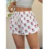 imageWomens Drawstring High Waisted Button Front Mini Shorts Loose Wide Leg Track Shorts Casual LoungeWhite Graphic