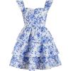 Blue White Floral