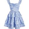 Floral Blue White