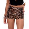 imageWomens Leopard Sequin Mini Shorts Drop Waist Skinny Y2K Shorts Club Rave BottomsMulticolor