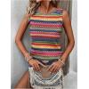 imageWomens Boho Tank Tops 2024 Causal Summer Sleeveless Vest Tops Geo Print Crewneck ShirtsMulticolor