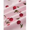 imageWomens Cherry Print Halter Camisole Tops Backless Slim Fit Crop Tops Coquette Streetwear Going Out Cami TopsPink