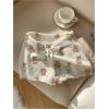 imageWomens Drawstring Drop Waisted Knit Mini Shorts Y2K Skinny Lounge Shorts Micro BottomsBeige