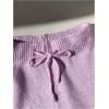 imageWomens Drawstring Drop Waisted Knit Mini Shorts Y2K Skinny Lounge Shorts Micro BottomsViolet Purple