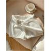imageWomens Drawstring Drop Waisted Knit Mini Shorts Y2K Skinny Lounge Shorts Micro BottomsWhite