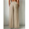 imageWomens Drawstring Waist Slit Bathing Suit Cover Up Swim Pants Sheer Tie Front Swim Cover Ups SwimwearKhaki