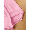 imageWomens Elastic High Waisted Track Shorts Casual Wide Leg Textured Drawstring Mini ShortsLight Pink