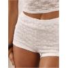 imageWomens Floral Lace Drop Waist Booty Shorts Skinny Y2k Summer Mini ShortsWhite
