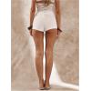 imageWomens Floral Lace Drop Waist Booty Shorts Skinny Y2k Summer Mini ShortsWhite