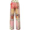 imageWomens Floral Print Wide Leg Baggy Pants Boho Elastic High Rise Summer Long TrousersMulticolor