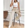 imageWomens High Waisted Crossover Flare Leg Sweatpants Baggy Drawstring Athletic Joggers Casual Workout Yoga PantsLight Grey