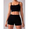 imageWomens Leopard Print High Waisted Sports Biker Shorts Tummy Control Stretchy ShortsBlack