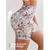 imageWomens Leopard Print High Waisted Sports Biker Shorts Tummy Control Stretchy ShortsMulticolor